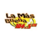 logo La Más Buena 104.5 FM